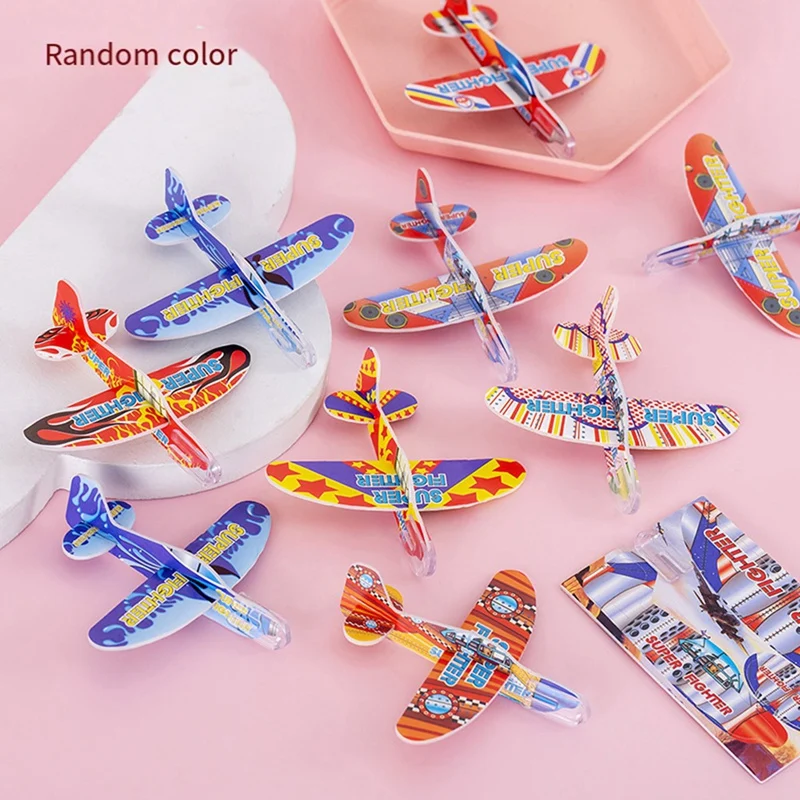 Hand Throw Flying Glider Planes Foam Airplane Game Toys For Kid Birthday Party Favors Baby Shower Pinata Fillers Easy Install