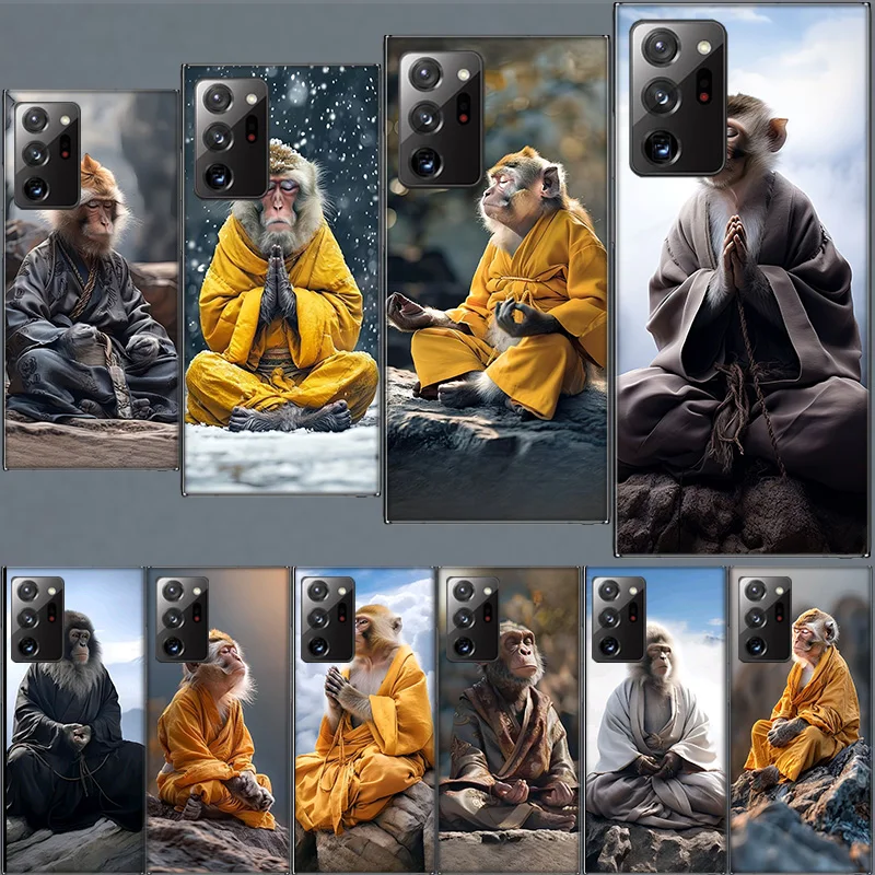 Monkeys Who Meditate And Practice Case for Samsung A05S A55 A35 A25 A15 Galaxy Note 20 Ultra 10 Lite 9 8 M12 M11 M30S M52 M51 M3