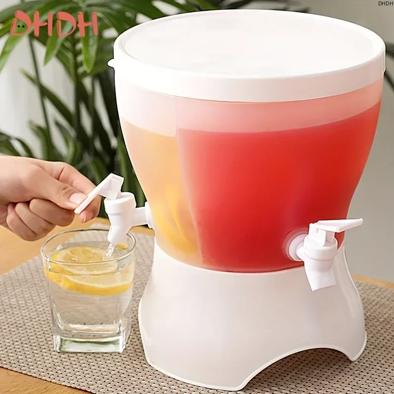 Portable And Rotatable Cold Water Bucket With Separator For Large Capacity Beverage Dispenser Kitchen Accessory