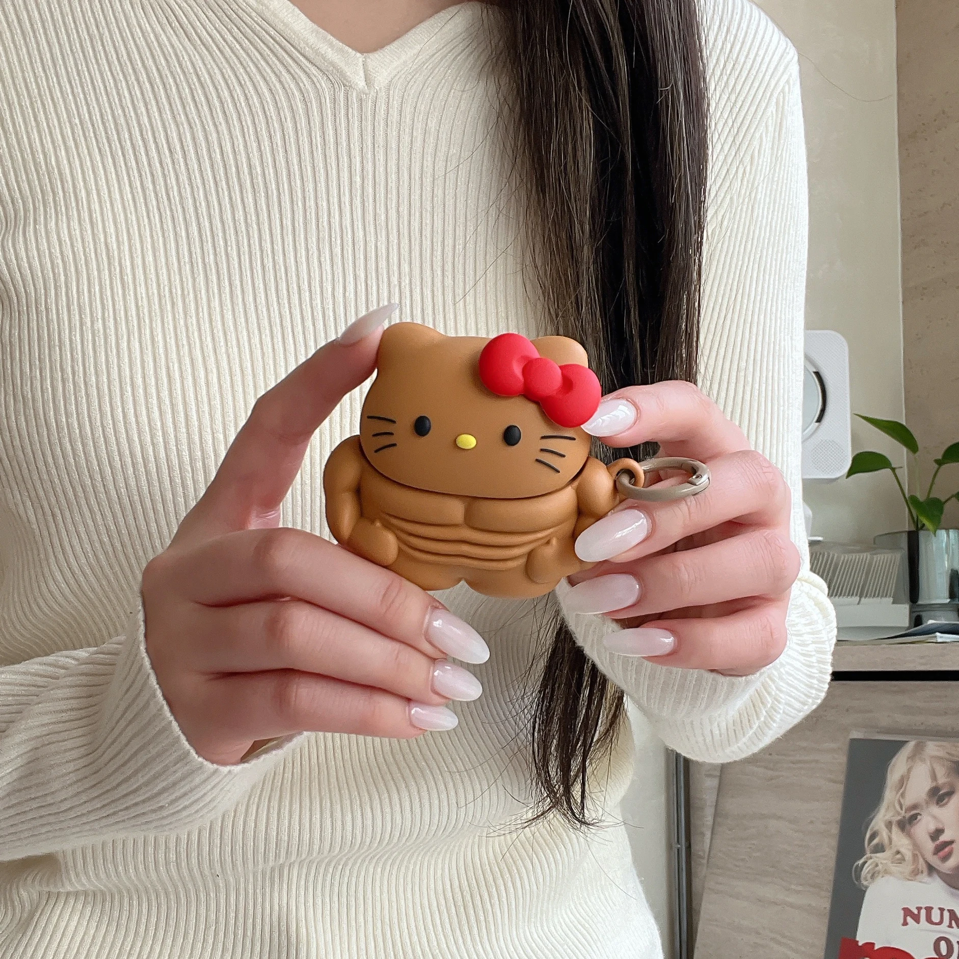 

Защитные чехлы для наушников с 3D мультяшными милыми мышцами «Hello Kitty» для наушников Apple AirPods 4 3 2 1 pro2 3