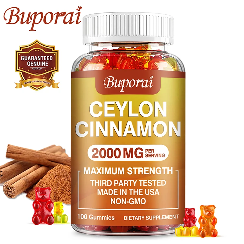 

Ceylon Cinnamon Gummies - Antioxidant, Protect Joint, Supports Brain & Cardiovascular Health,Boost Energy Levels,Immune Function
