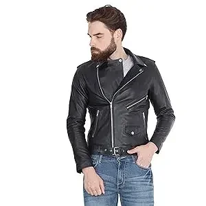 Men Leather Jacket -imitation Lambskin Winter Vintage Motorcycle Biker Jacket, Moto Riding & Racing Jacket 8 S234a1588ce914dc6bbcc5411bae5ef926