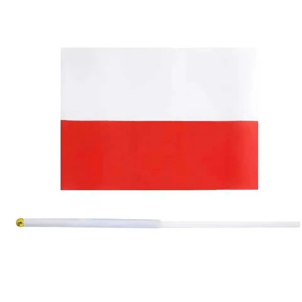 Stabilny Hand Waving Flags, Oscam, Poland, 8 Line, Poland Patches, Poland, Europe, 2024, 15Pcs