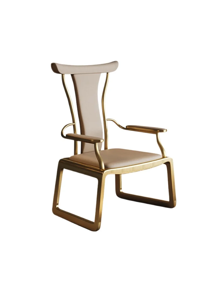 

Light luxury high-end tea table master chair modern simple leather chief chair villa office tea table chair