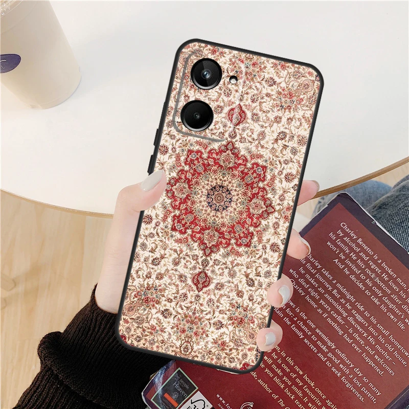 Retro Ethnic Carpets Turkish Rug Case For Realme GT Neo 5 3 2 3T 8 9 10 Pro Plus C33 C35 C31 C30 C11 C15 C25 C21Y C55 Cover