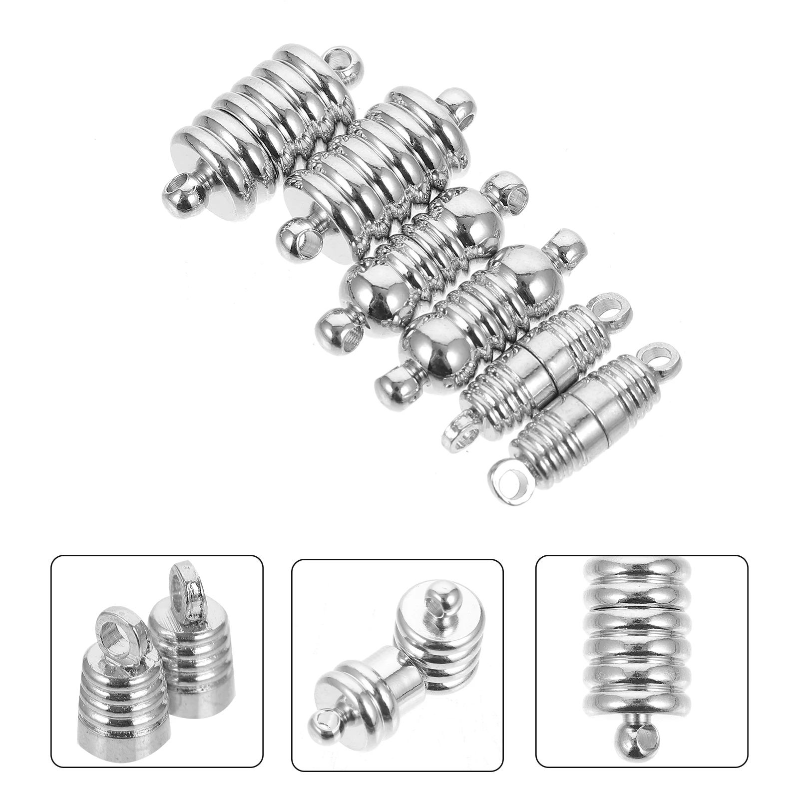 

6 Pcs Necklaces Alloy Fasteners Jewelry DIY Connector Accessories Bracelet Magnetic