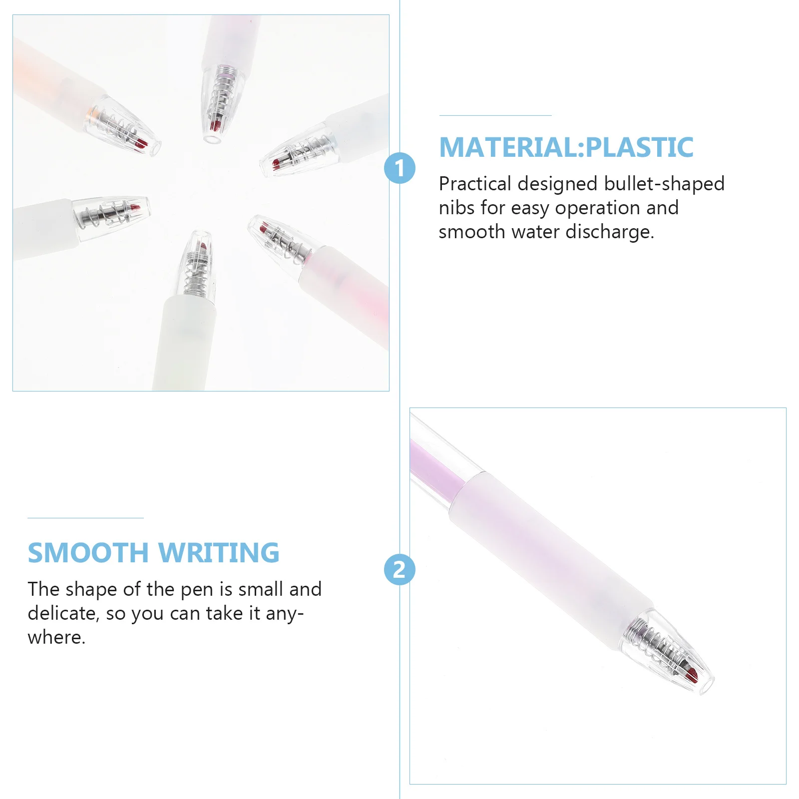 

12Pcs Point Glue Pen Safe Plastic Material Precise Application for Handmade DIY Crafts Card Making Office Supplies Portable