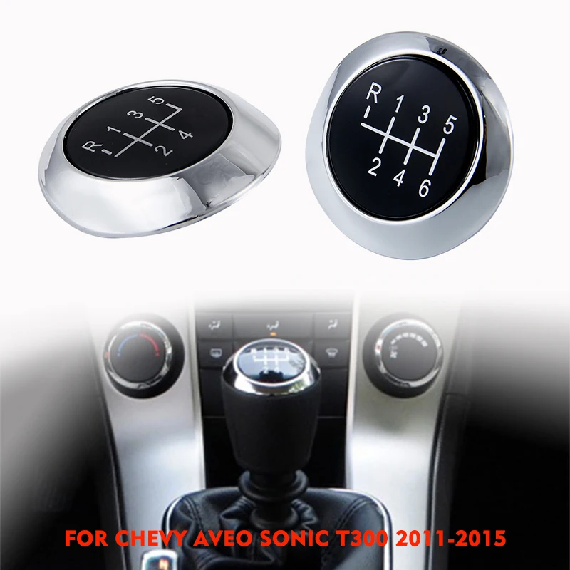 

5/6 Speed Hand Speed Ball Gear Shift Knob Cap Cover Case For Chevy Aveo Sonic T300 2011 2012 2013 2014 2015 Car accessories