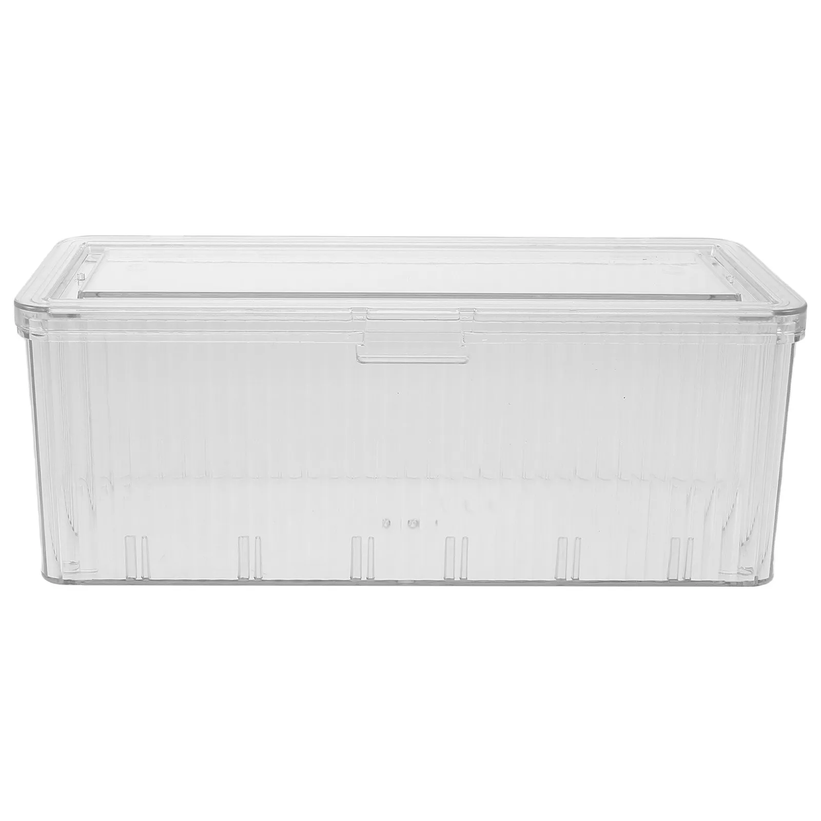 Rectangular Clear Acrylic Jewelry Organizer Box Space Saving Compact Design for Travel Home Office Vanity Jewelry Storage