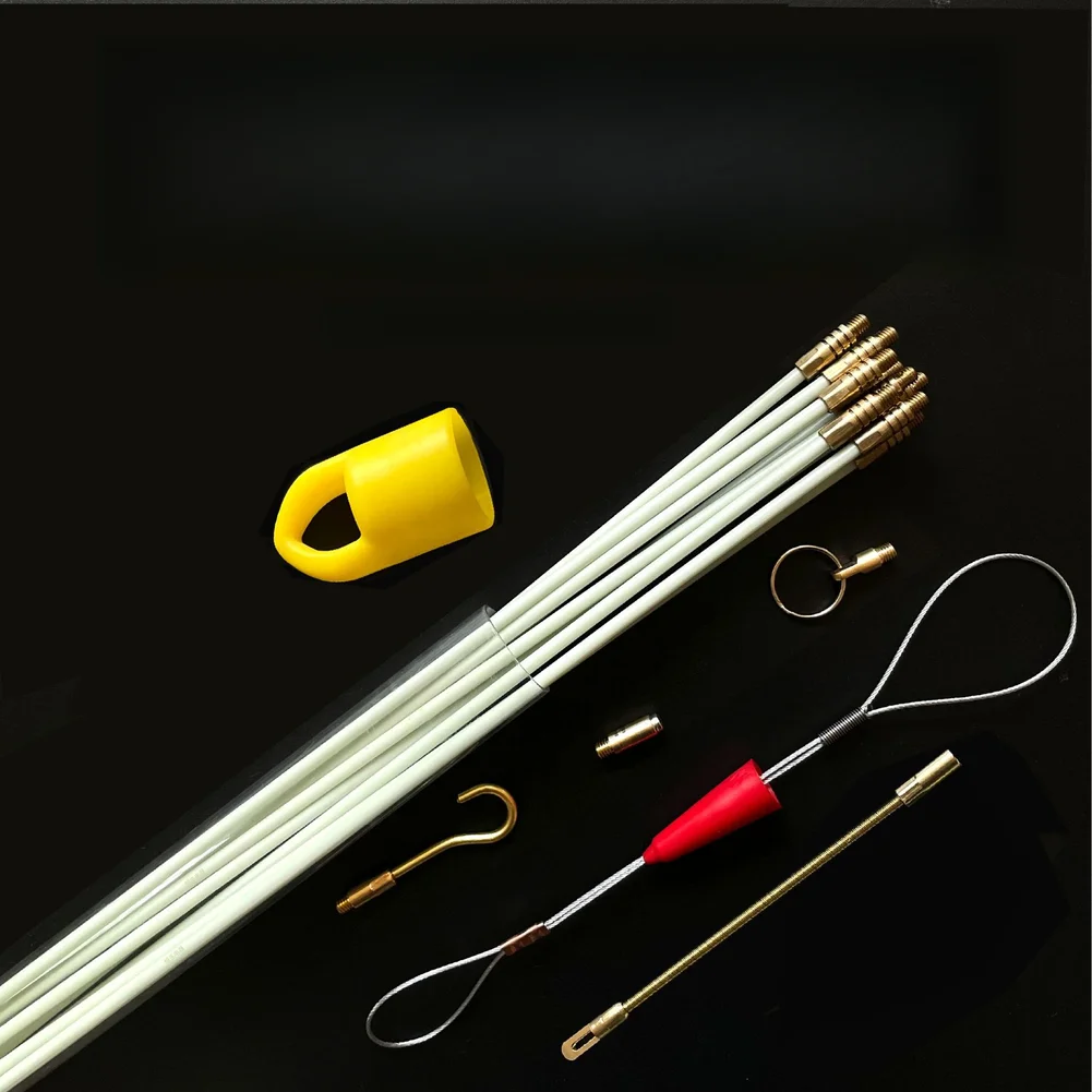 Electrician Use Copper Cable Pulling Tool Compatible with PVC Concealed Pipes and Corrugated Pipes 33cm 58cm 10 Piece Pack