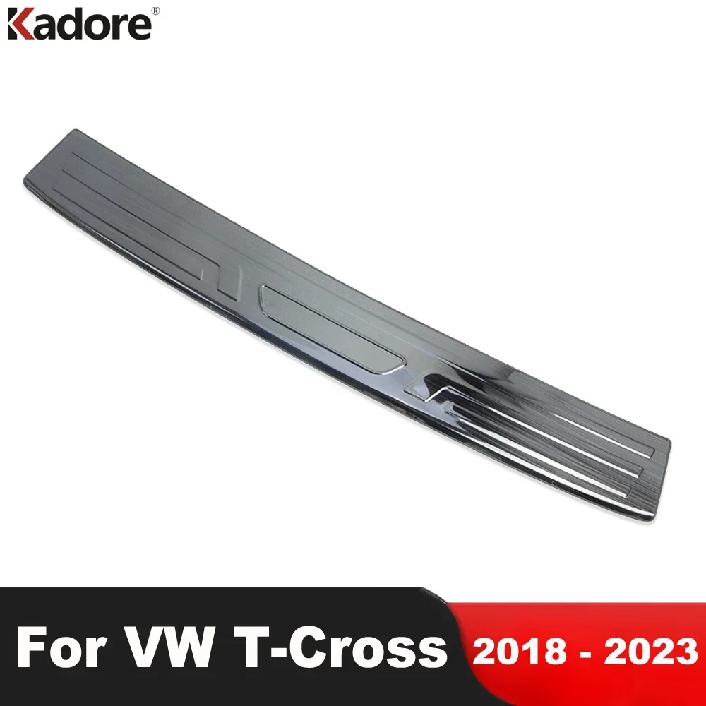 Accessories For Volkswagen vw T-Cross Tcross 2018-2023 Steel Car Rear Trunk Bumper Cover Trim Tailgate Door Sill Plate Guard