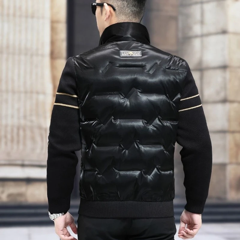 Men's Down Jacket Short Men's Cold Jacket Thick Warm Coats for Men Winter Winter Parkas for Men Stand-up Collar Men Parka