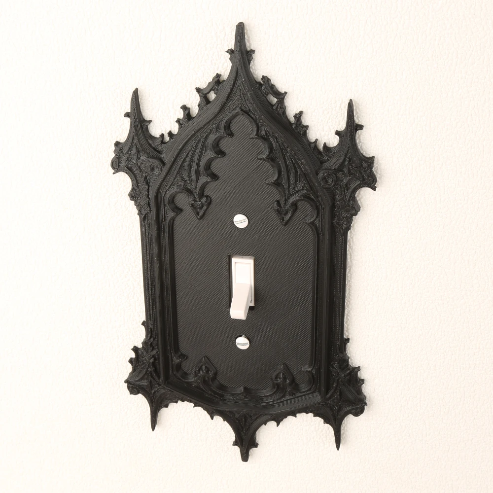 Cross-Border Gothic Church Spire Carved US Switch Outlet Plate For Dark Vintage Castle Style Home Wall Switch Decoration