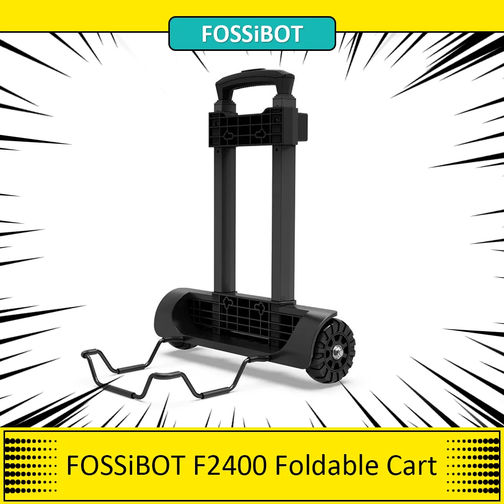 FOSSiBOT F2400 Foldable Cart, Hold up to 22lbs, 3-Level Adjustable Handle Flat Car with Casters Special Foldable Lightweight