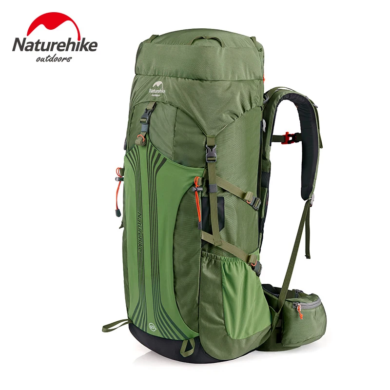 

Naturehike Camping Backpacks 55L Waterproof Hiking Trekking Green Backpack Outdoor Travel Large Capacity Men's Women's Backpack