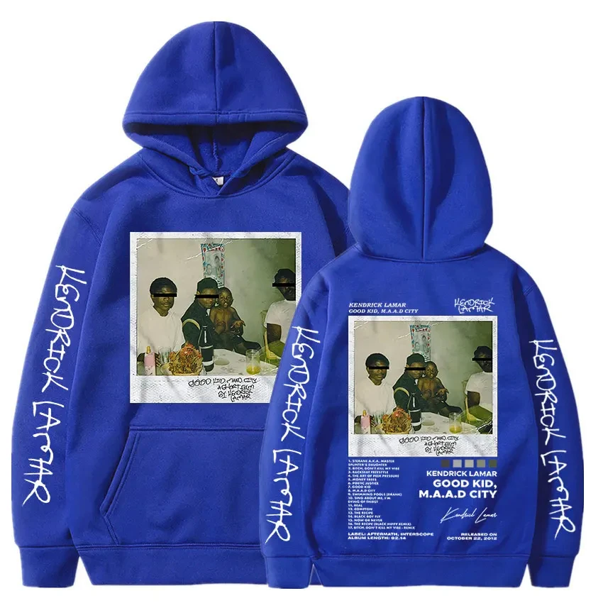 Sudadera con capucha de manga larga para hombre y mujer, suéter de Estilo Vintage Y2k, abrigos de rapero, Kendrick Lamar