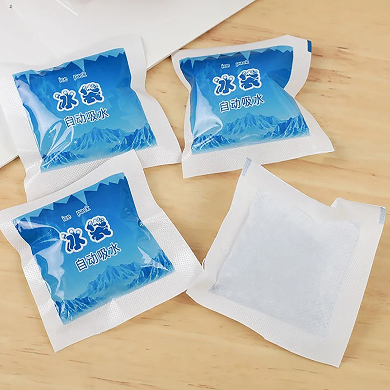 Reusable Gel Ice Bag Automatic Water Absorption Insulated Ice Pack Cooling Bag Food Keep Fresh Ice Pack