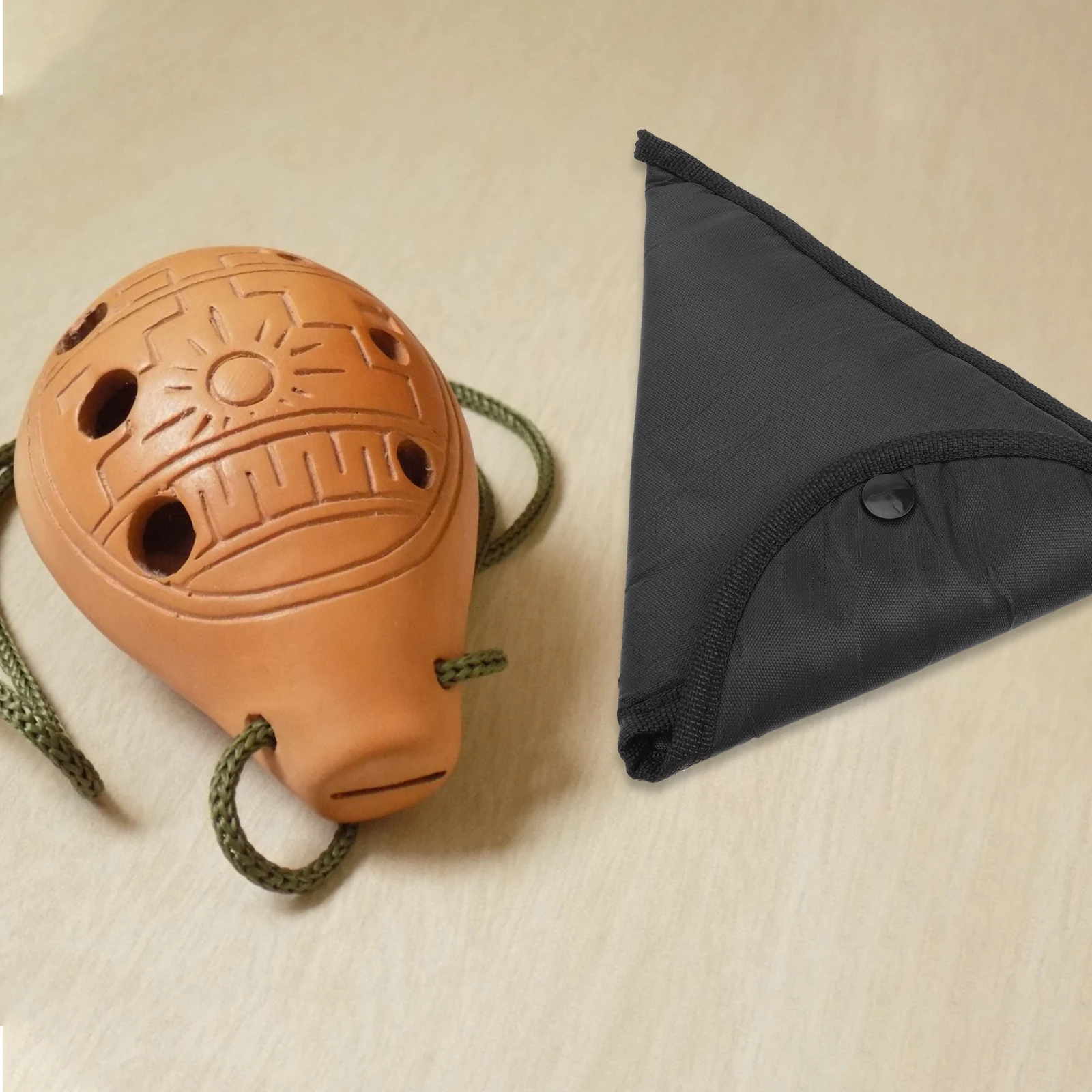 

Ocarina Storage Bag Black Oxford Cloth Waterproof Protector Lightweight Non slip With Buckle For Keys Screws Musical Instrument