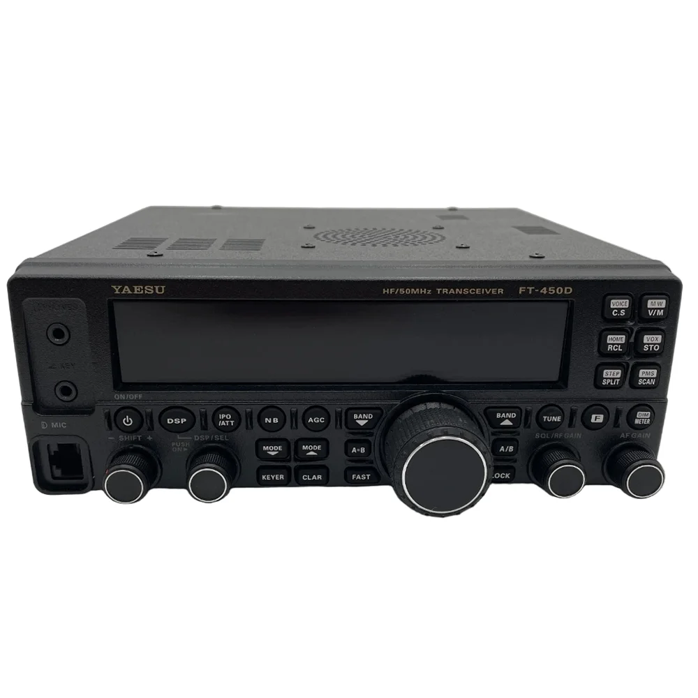 

FT-450D 100W All Mode HF/50 MHz Base Transceivers With IF/DSP Shortwave LCD Display Built-in Antenna Tuning System Walkie Talkie