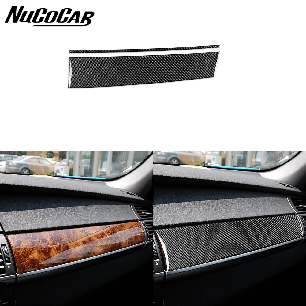 

For BMW X5 E70 2007-2009 Carbon Fiber Copilot Dashboard Panel Glove Box Trim Cover Car Interior Accessories Decorative Stickers