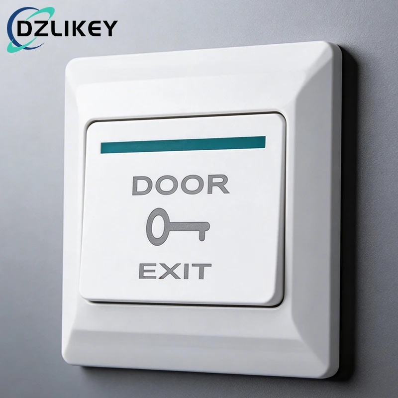 

Type 86 Access Control Exit Button Wall Mounted Automatic Reset NO/NC/COM Panel PC Material Door Exit Release Switch