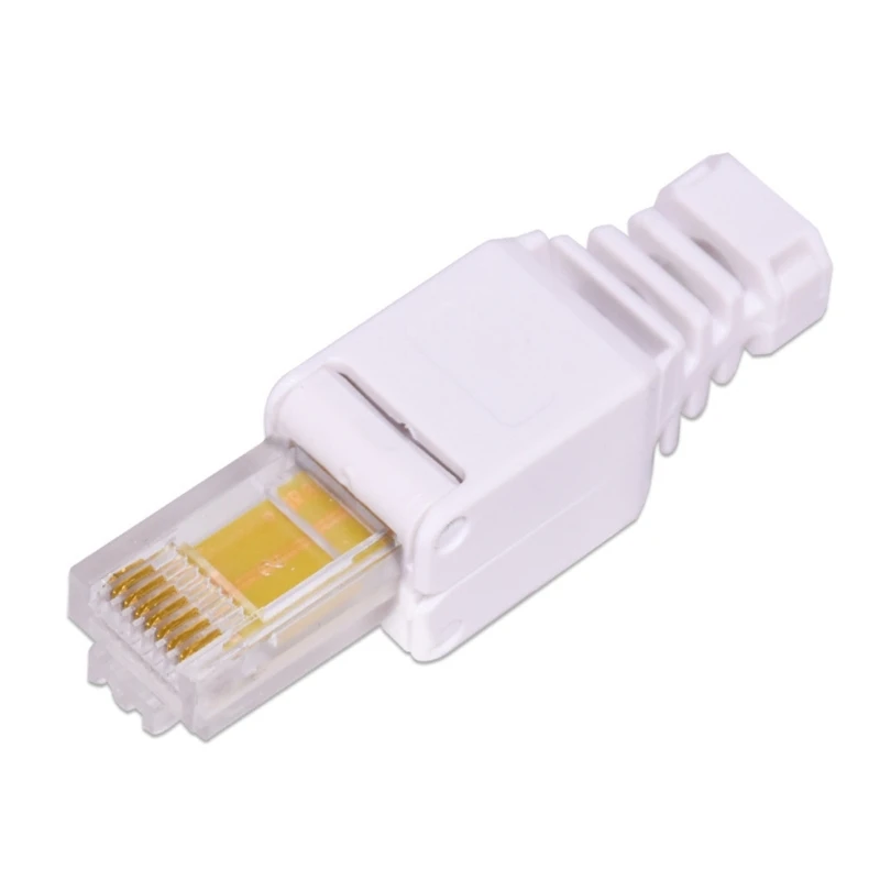 RJ45 Connectors No Crimp Crystal for Head Connector Super Five CAT6 Tool-less