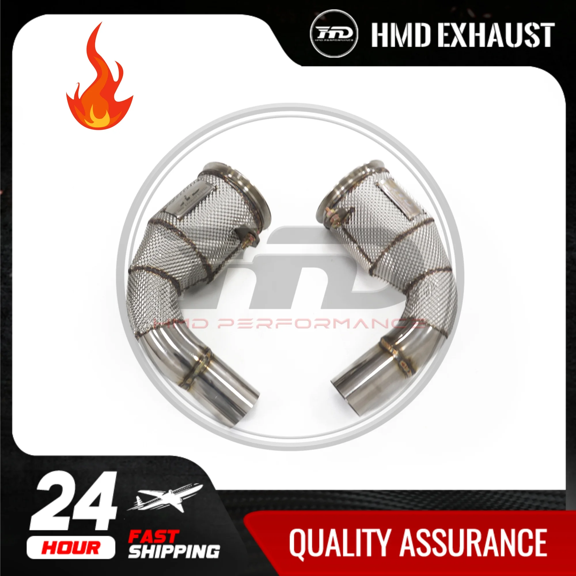

HMD Exhaust Manifold High Flow Downpipe for Porsche 911 992 Car Accessories With Catalytic Converter Header Catless Pipe