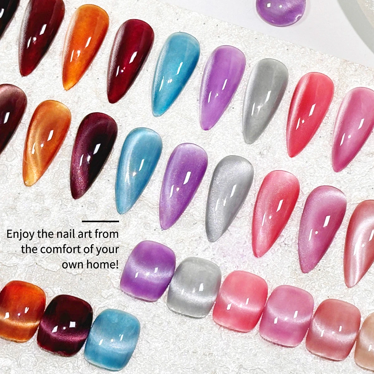 طلاء أظافر جل جريليم 0.24 أونصة مع مغناطيس، تأثير عين القطة اللامع يدوم طويلاً، سريع الجفاف/جل أظافر LED يسقط وإزالة، غير #2