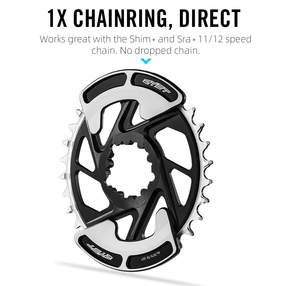 Fit for Sram Shimano Direct Mount Chainring 32T/34T/36T/38T Boost Chainring with RYET Chain Wheel Removable Bashguard Offset 3mm