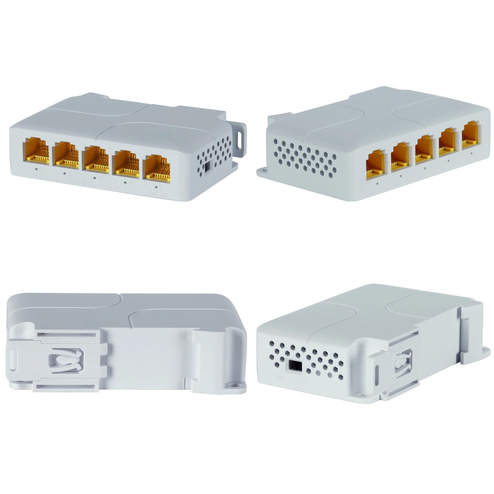 5 Port 90W 100/1000M POE Extender Gigabit Network Switch Repeater IEEE802.3af/at Plug&Play VLAN for PoE Switch NVR IP Camera AP