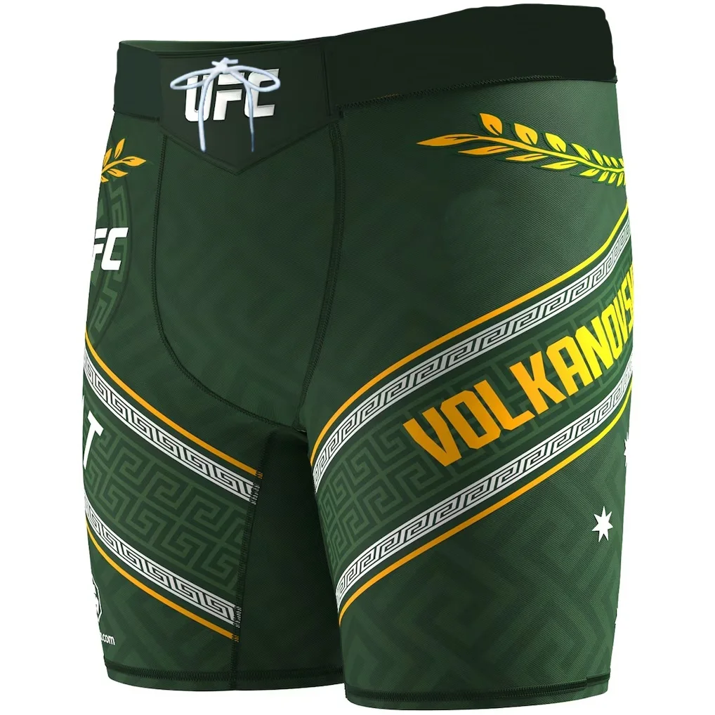 Pantalones Cortos Deportivos UFC Green Alexander Volkanovski Vale Tudo 2025 para Hombre, Mujer y Niños, para Deportes al Aire Libre, Lucha y Artes Marciales