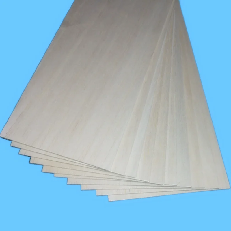 10pcs 500x100x0.75/1/1.5/2/2.5/3/4/5mm EXCELLENT QUALITY Model Balsa wood sheets for DIY airplane boat model material