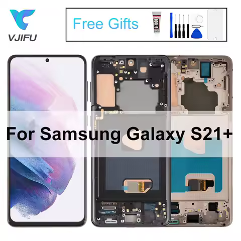 Super AMOLED For Samsung Galaxy S21 Plus S21+ LCD Display Touch Screen Assembly With Frame G996 Replacement