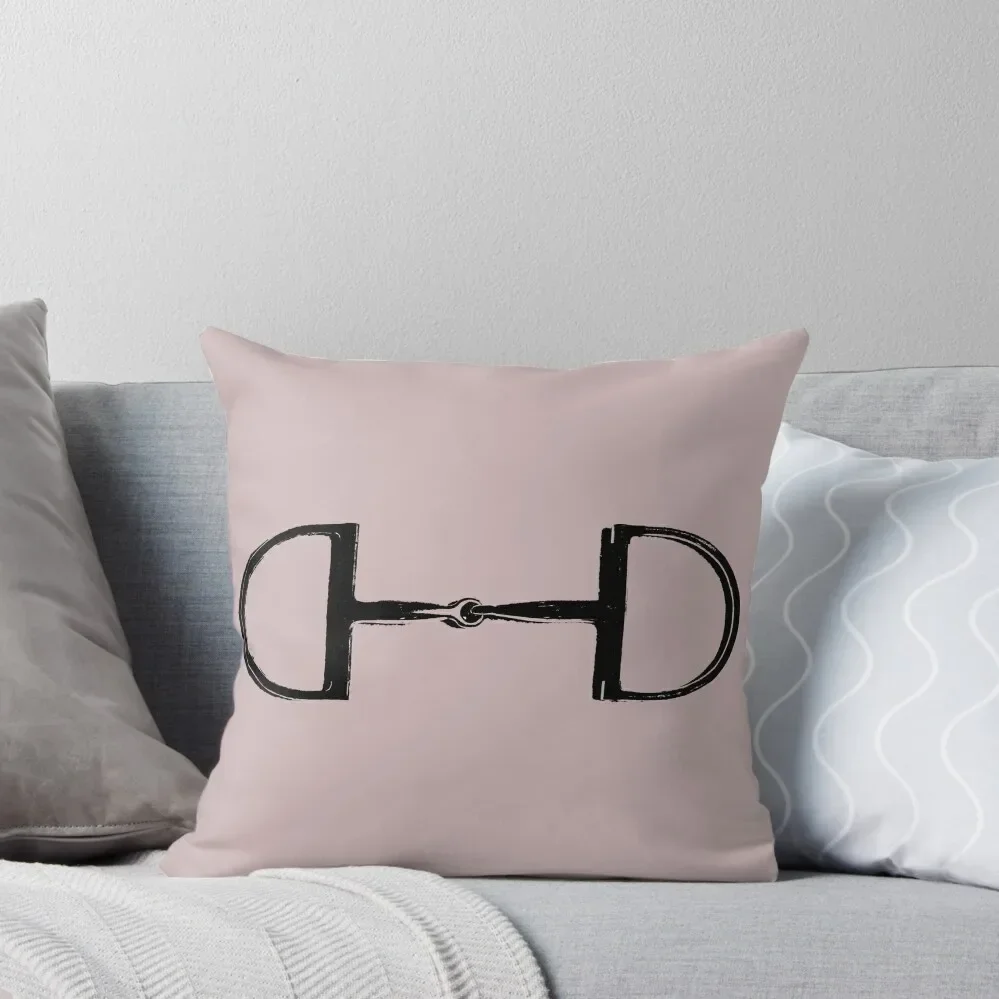 Snaffle Bit Pillow Pink Taupe Throw Pillow Couch Pillows Decorative Cushions pillow