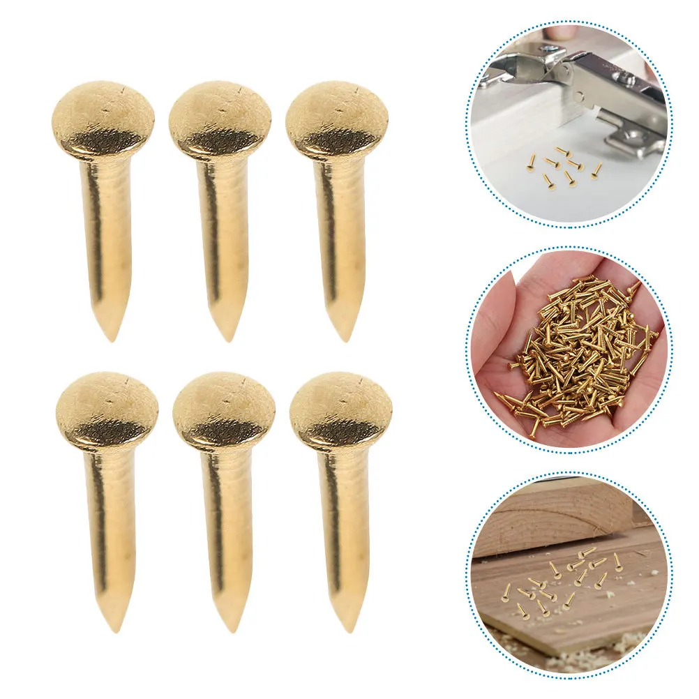 100 قطعة الأظافر النحاسية المنزلية رأس مستدير الأظافر الحرفية الدقيقة للأثاث متفوقا صورة تصاعد DIY بها بنفسك النجارة السحابات الصدأ #4