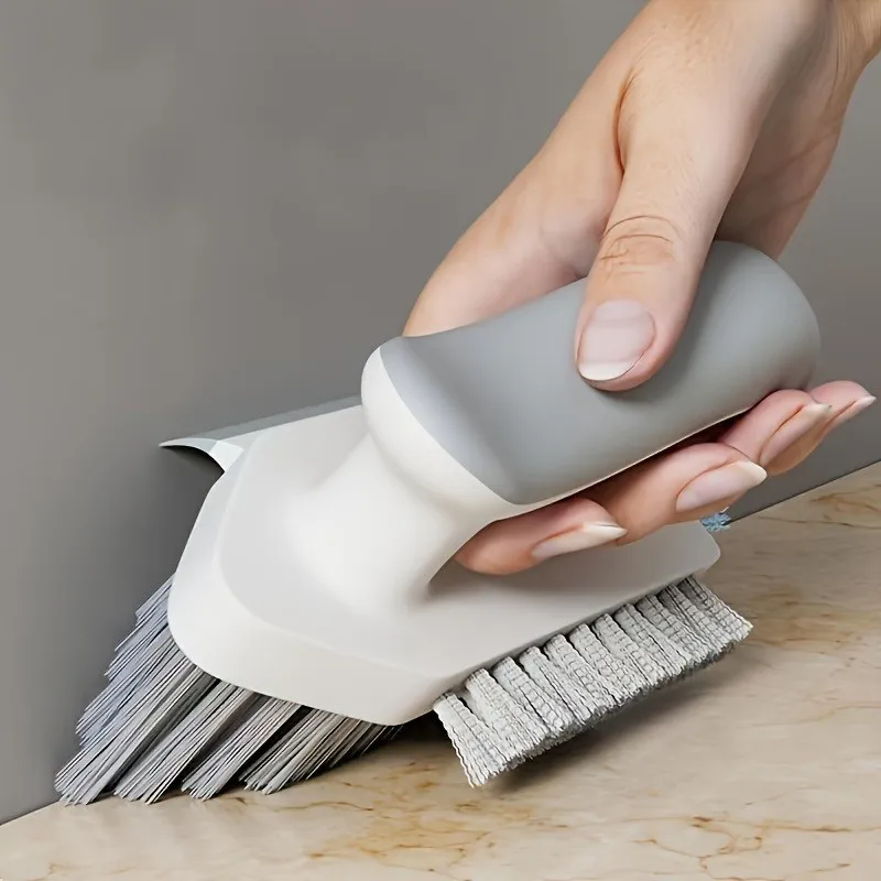 Brosse de nettoyage multi-surfaces pour espaces profonds – Épurateur flexible pour carrelage, coulis, coins et toilettes de salle de bains avec poignée ergonomique