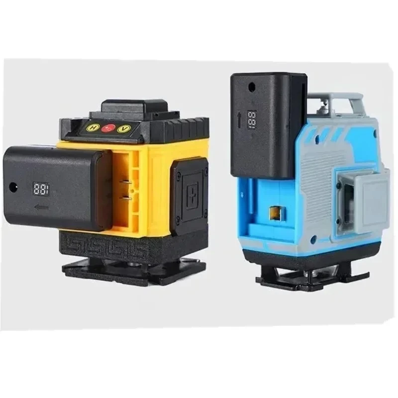 Batterie haute puissance rechargeable 6800mah, niveau Laser 360, outils de construction pour le nivellement 3D 12 lignes, lumière laser verte puissante