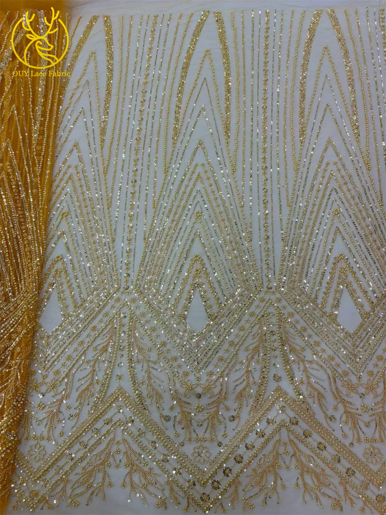 Tela de Encaje Africana de Lujo con Cuentas para Novias 2026, Material de Tul con Lentejuelas de Alta Calidad, Estilo Francés y Nigeriano, para Vestidos de Fiesta y Bodas