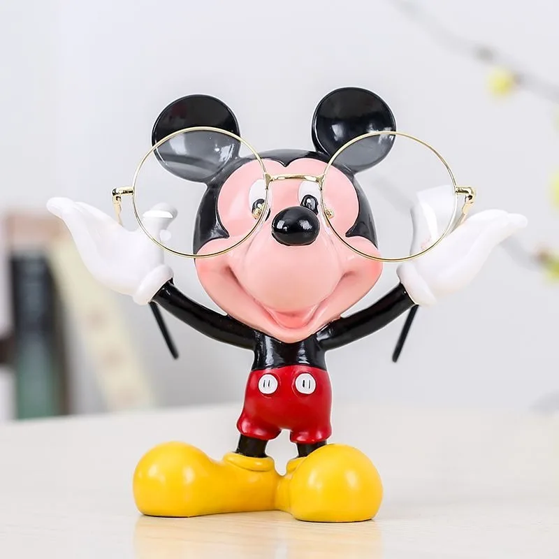 

Креативная милая мультяшная стойка для хранения очков с Микки Маусом, модель, украшение, стеллаж для хранения, домашний кронштейн для очков, подарок, оптовая продажа