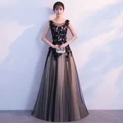 DongCMY Black Banquet Evening Dresses Long 2024 New Dignified Atmosphere Elegant Host Wedding Party Dress Women