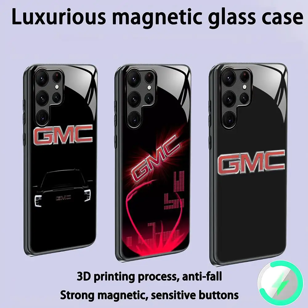 

МОДНЫЙ чехол для телефона G-GMC для Samsung S25 S24 S23 S22 S21 S20 Plus Ultra Note20, стеклянный магнитный чехол