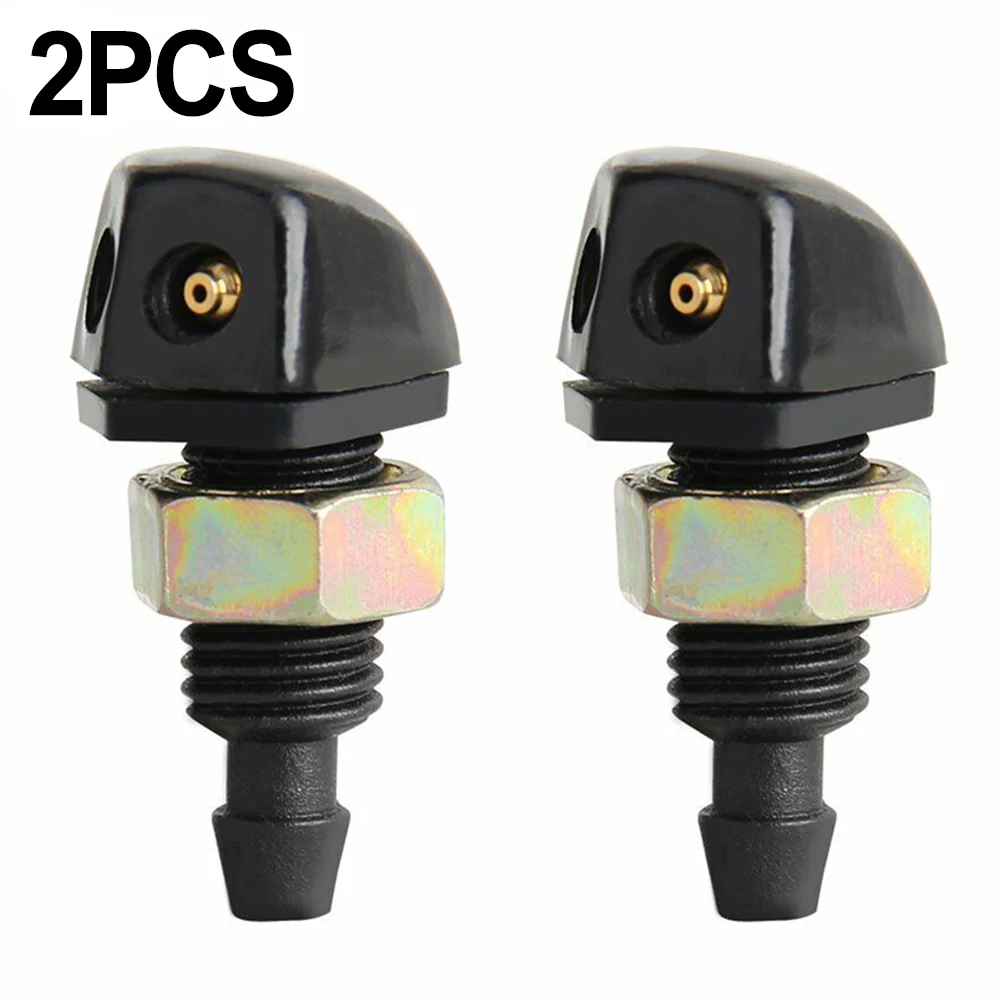 

1Pair Car ABS Plastic Front Windshield Windscreens Washer Jet Common Wiper Nozzle Water Spray Auto Replacements Accessories