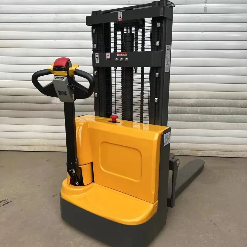 lifting semi electric stackers pallet stacker walking type electric stacking truck forklift