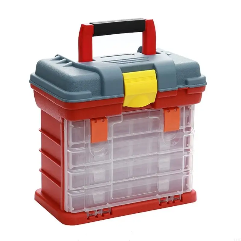 

WXTC Plastic Storage Boxes Slots Adjustable Packaging Tool Case Screw Craft Jewelry