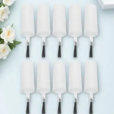 

20Pcs Nail Bottle Cap Replacements with Brush Fine Tip Applicator for Fingernail Polish Containers Home Beauty Care
