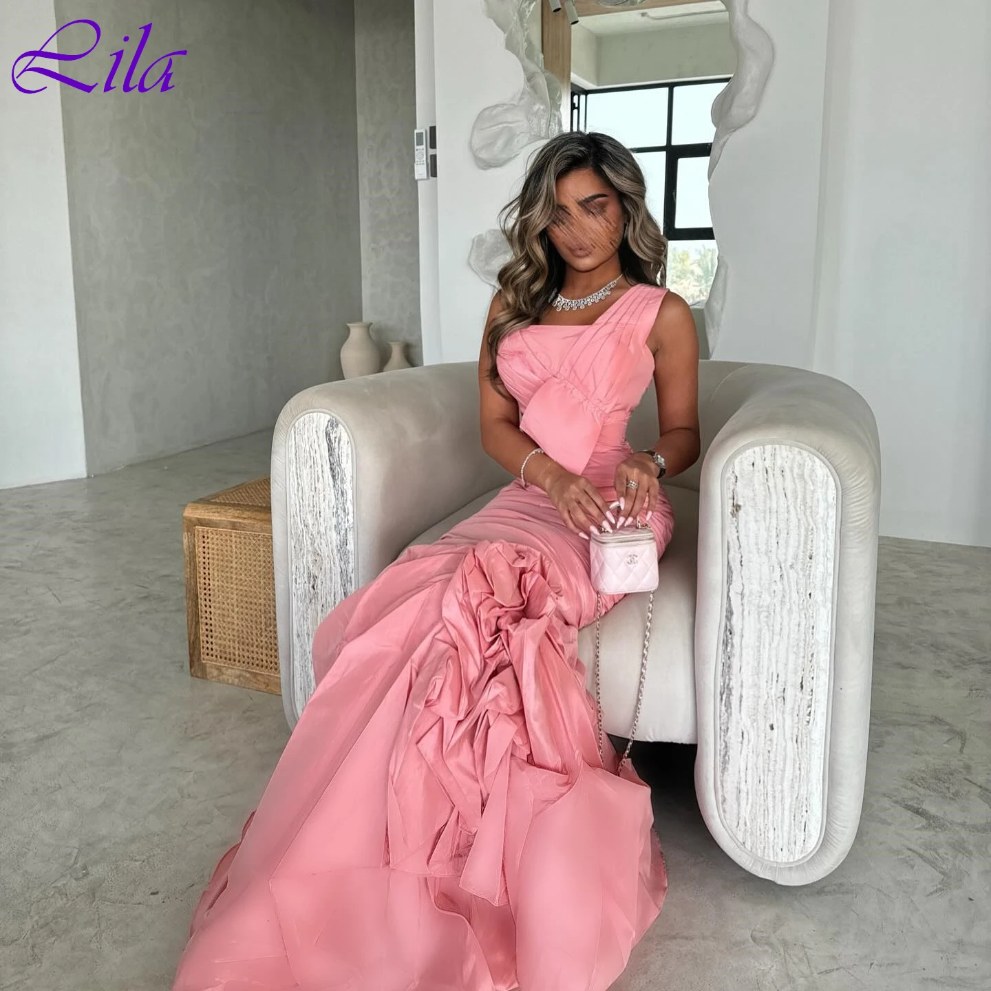 Maßgeschneiderte Meerjungfrau mit einer Schulter, ärmellos, elegantes klassisches Abendkleid, zarte Promi-Kleider, modisches Temperament-Partykleid