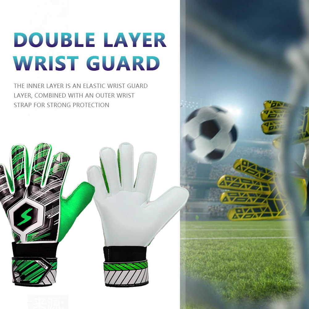 Speciality Goalkeeper Gloves Strong Grip Soccer Goalie Goalkeeper Gloves With Size 6/7/8/9/10 Thickened Latex Football Gloves