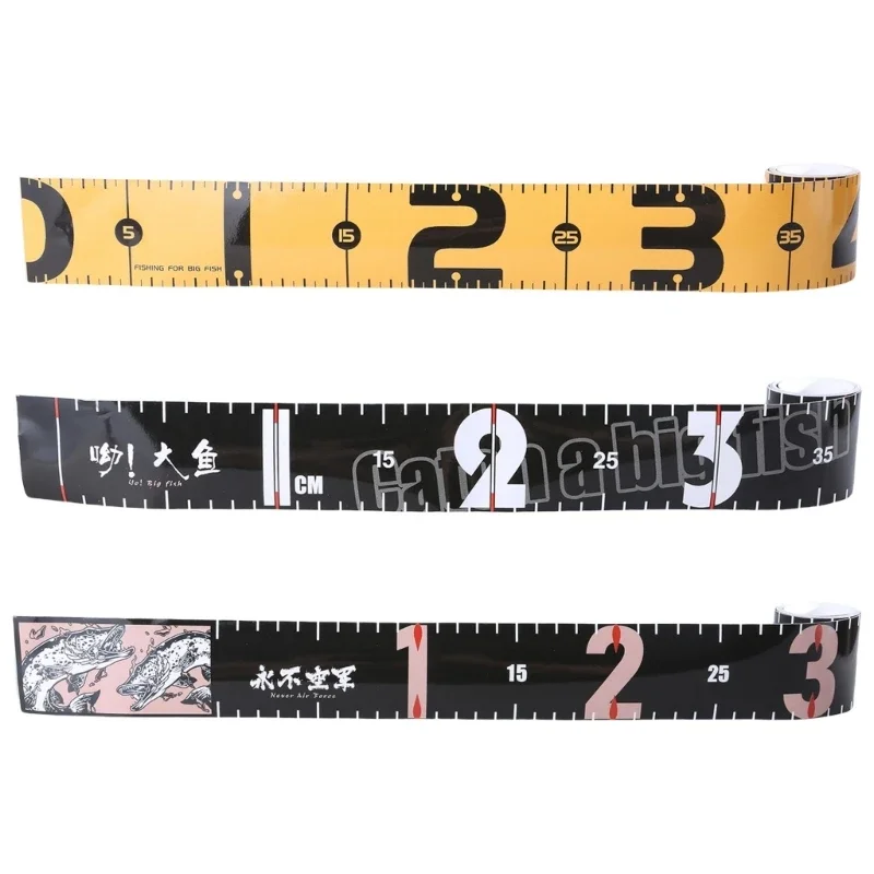 Long Fish Rulers Sticker Self Adhesive Fish Measuring Tape Sticker Waterproof Decals Tape Boats Ruler Measurement Tool