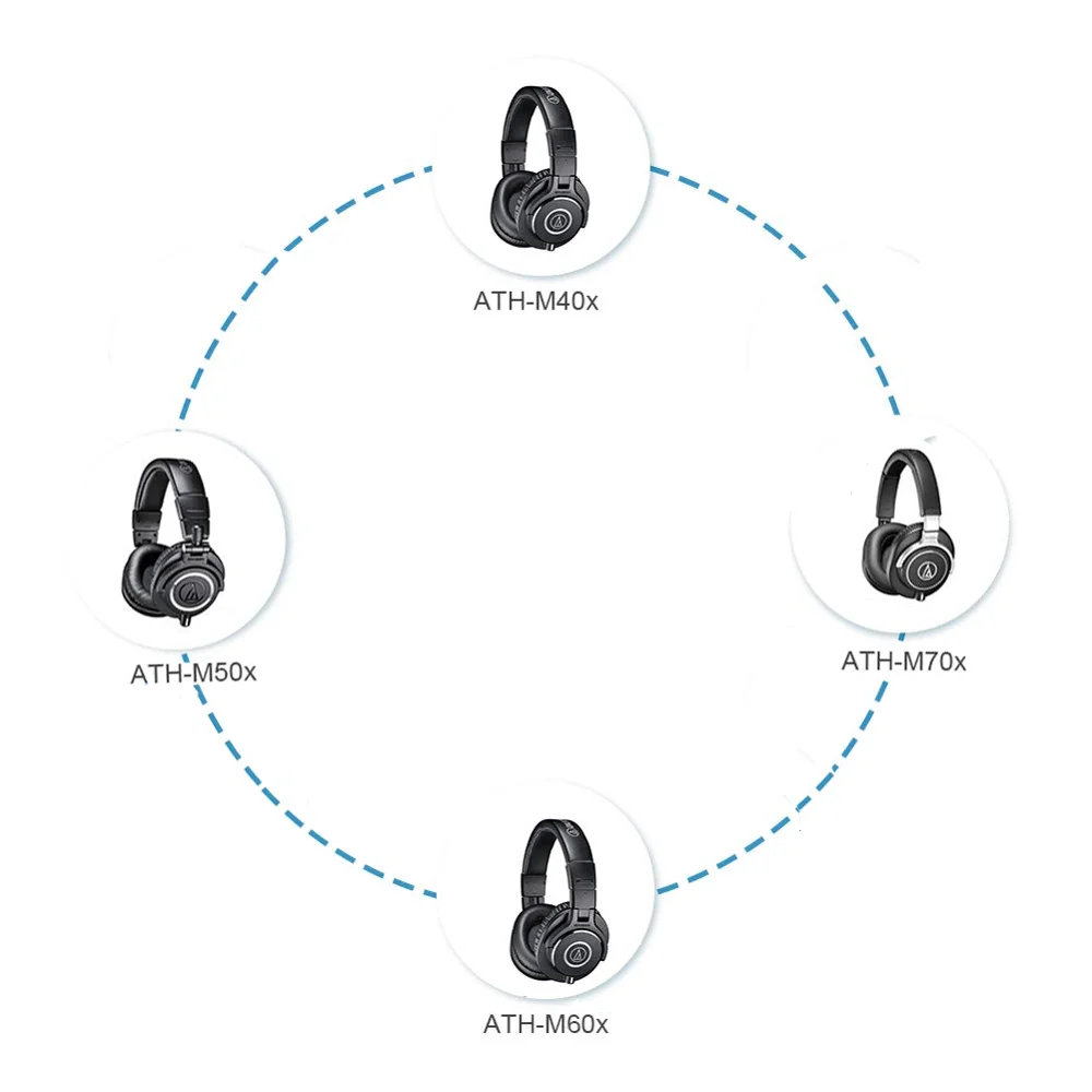 OFC استبدال الربيع ملفوف 6.35 مللي متر Aux كابل تمديد الحبل ل الصوت تكنيكا ATH-M40X ATH-M50X ATH-M60X سماعات