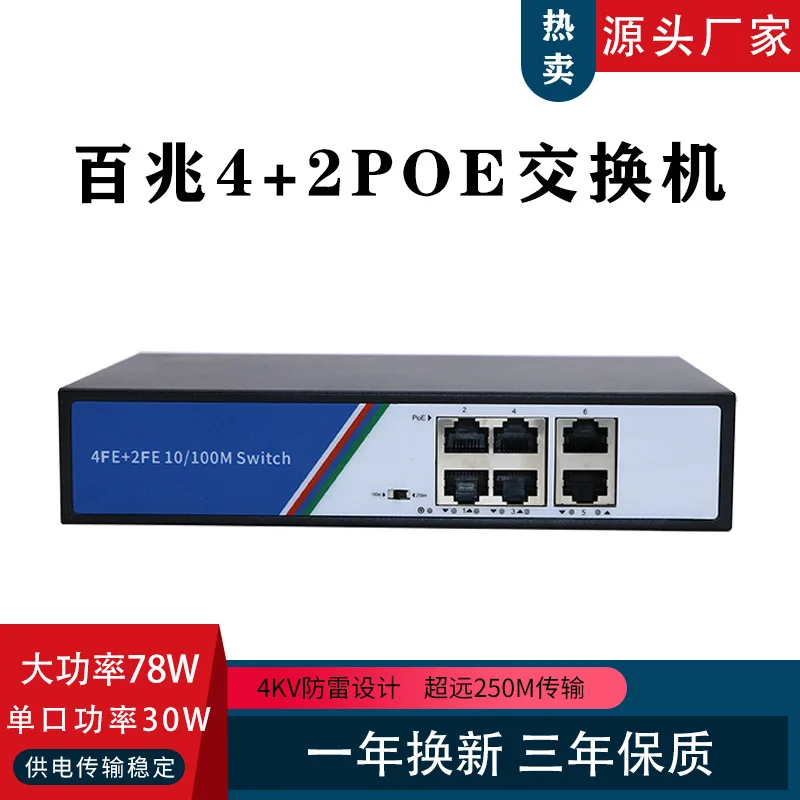 Mb4+2POESwitch Monitoreo de seguridadPocamera WirelessAPSmart Switch